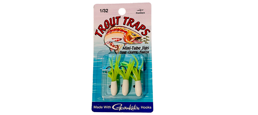 Trout Trap #25  </p>White Chartreuse Glow