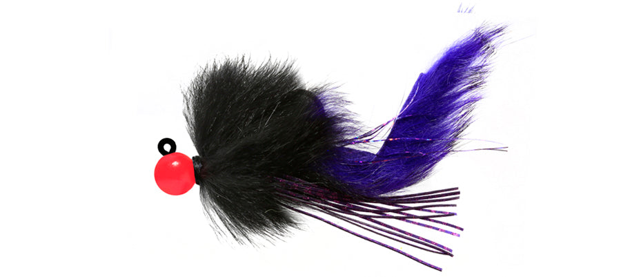 best coho fishing lures PURPLE AND CERISE BUNNY TWITCHING JIG WITH SILICONE LEGS