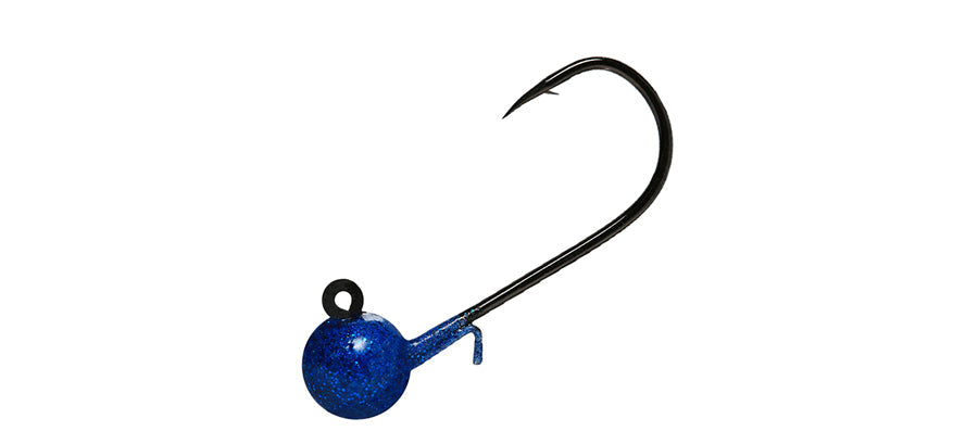 Jig Heads With Wire Keeper  Blue Sparkle
