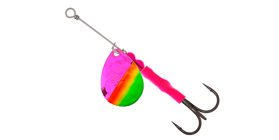 TRANSPARENT PINK MEXICAN HAT _ SIMON 3.5 Colorado Spinner #40 HEX – Hawken  Fishing
