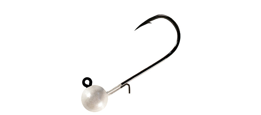 Jig Heads With Wire Keeper- Pearl White