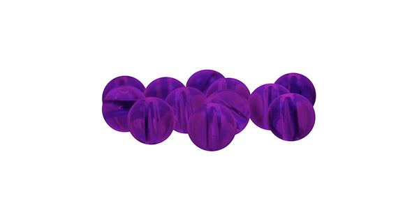 Acrylic Purple Beads (12 ct) - 6 mm