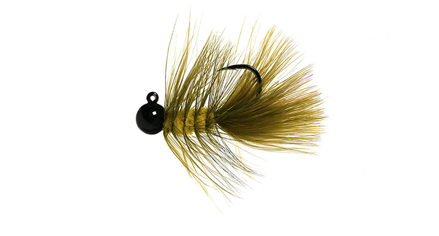 Region Fishing 6 Ct - Tungsten Micro Black Wooly Bugger Jig Head Fly - Euro  Nymph - Hanak Hook (Hook #12)